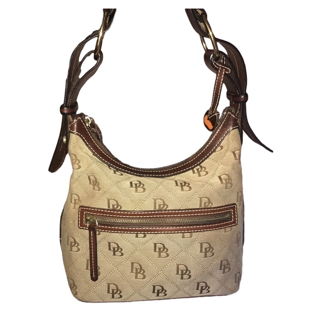 Dooney & Bourke Monogram Logo Shoulder Bag Baguette Vintage LB